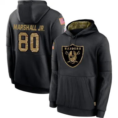 Black Men's Terrace Marshall Jr. Las Vegas Raiders 2020 Salute to Service Sideline Performance Pullover Hoodie